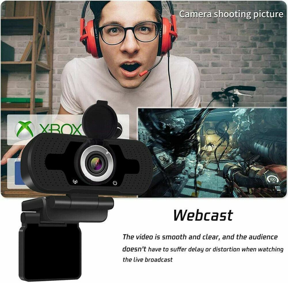1080P Full HD USB Webcams for PC Desktop & Laptop Web Camera with Microphone