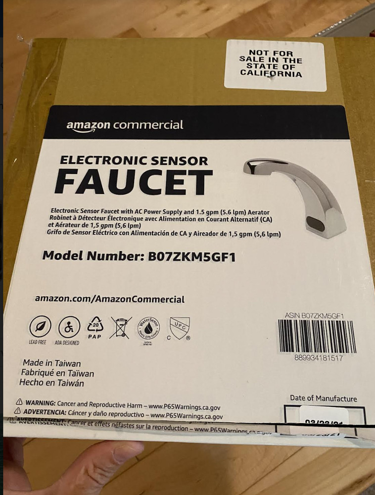 Amazon Commercial Electronic sensor faucet