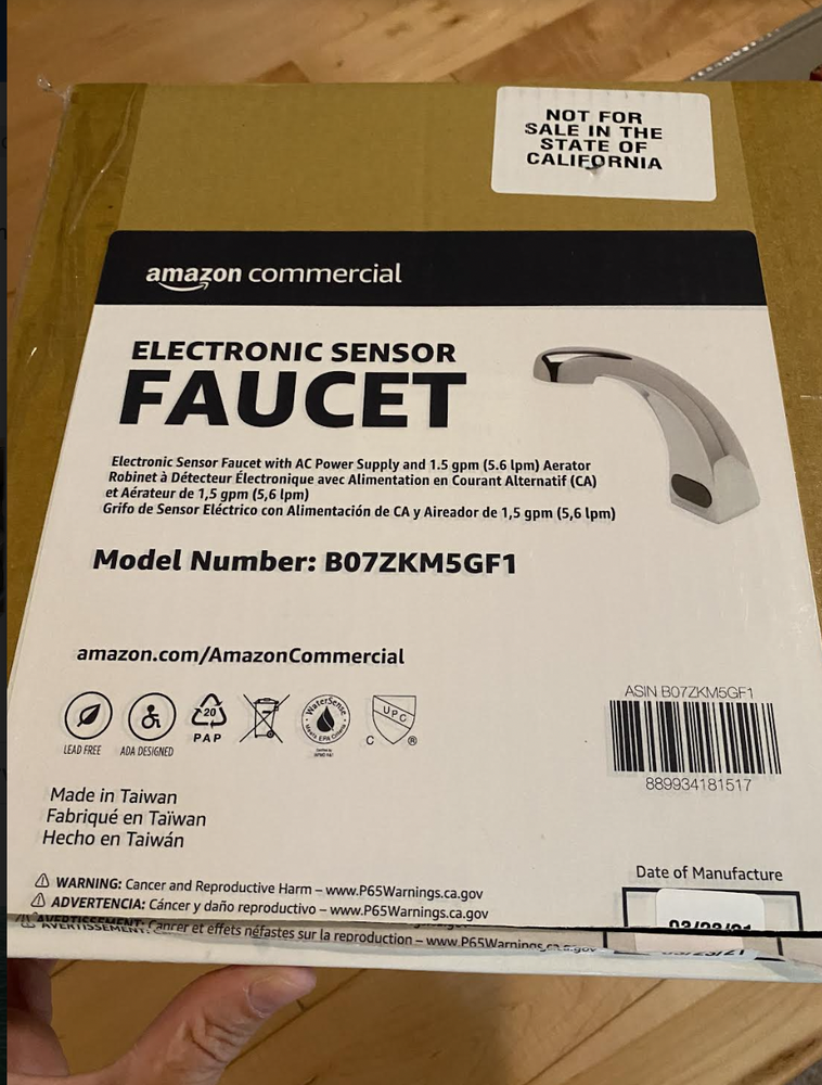 Amazon Commercial Electronic sensor faucet