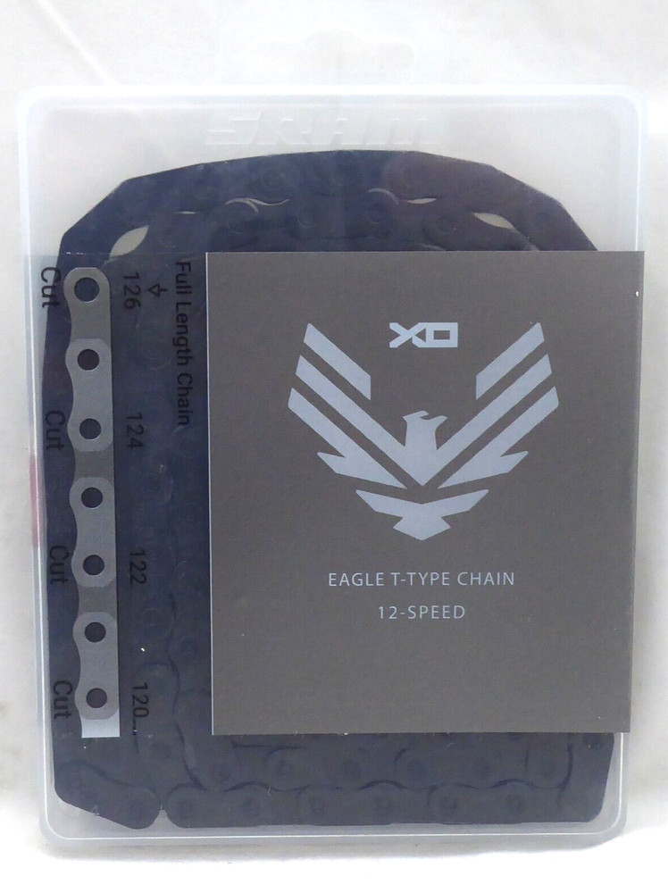 SRAM X0 Eagle T-Type Flattop Chain - 12-Speed, 126 Links, Solid Pin, Includes
