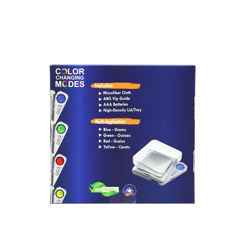 AWS-BL-200-SILVER-MULTI-FUNCTION SCALE-200X0.01G-COLOR CHANGING MODES!!
