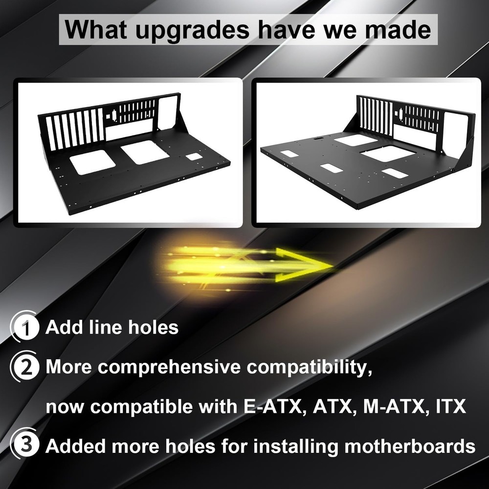 Versatile Gaming PC Case - Supports E-ATX/ATX/ITX with Efficient Cooling