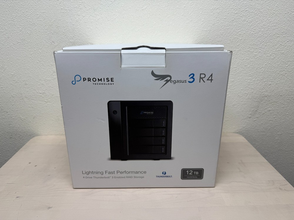Promise Pegasus R4 6TB Raid Storage with power & TB Cable