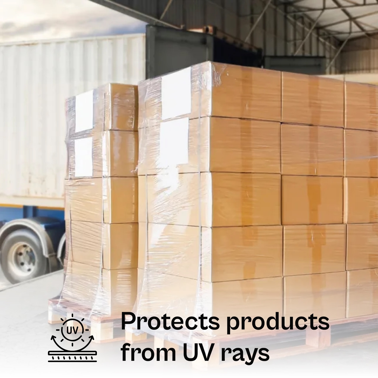 UVI Machine Wrap Stretch Film - 20" x 5000', 80 Gauge, Ultraviolet Protection