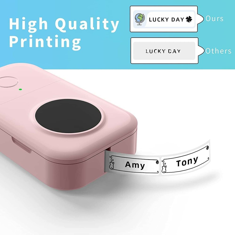 Wireless D30 Mini Pocket Bluetooth Thermal Paper Printer Label Sticker Notes