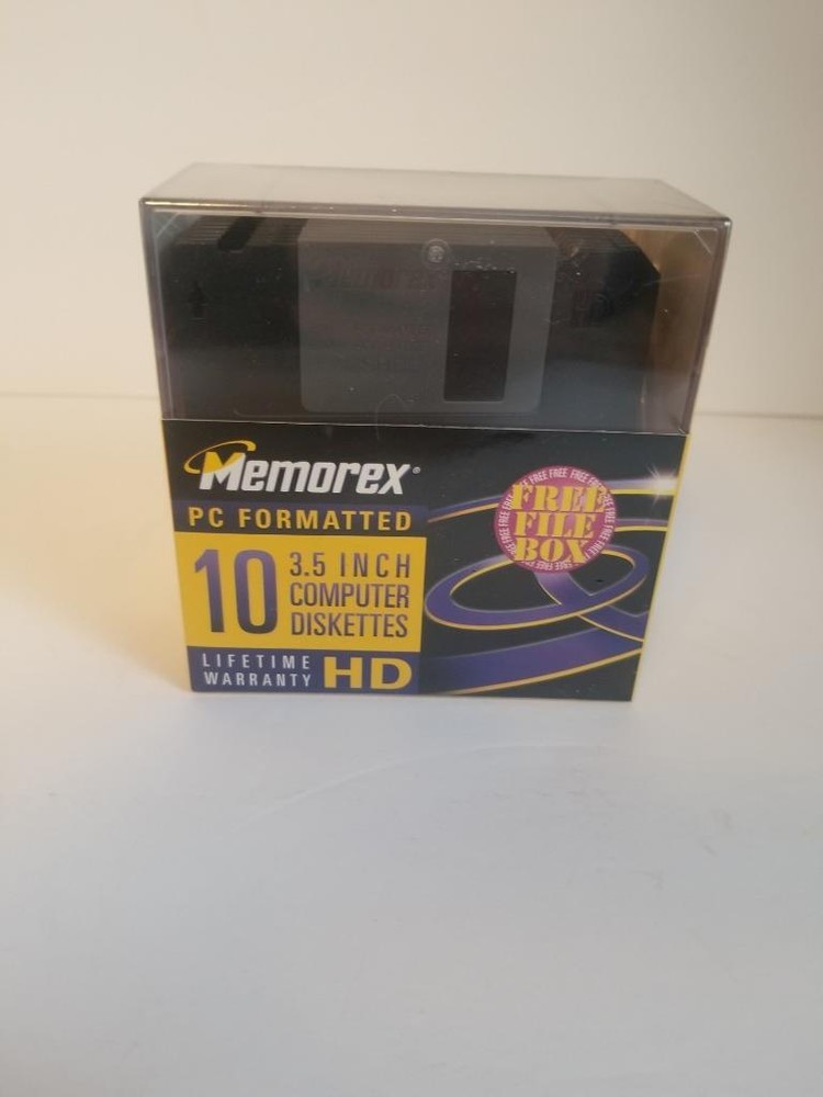 Memorex 3.5" computer diskettes PC formatted pack of 10