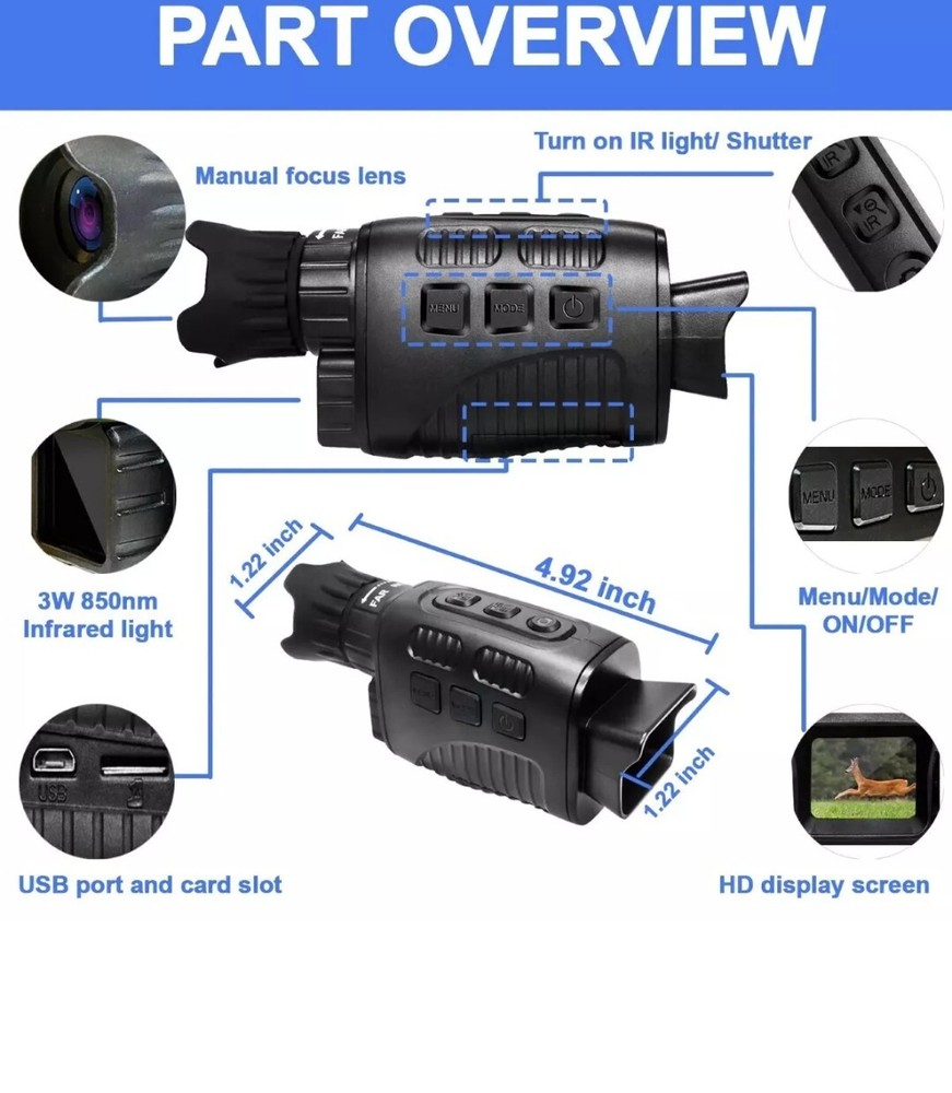 Rexing - B1 Basic Digital Night Vision Monoculars Infrared Digital C (FVS006098)