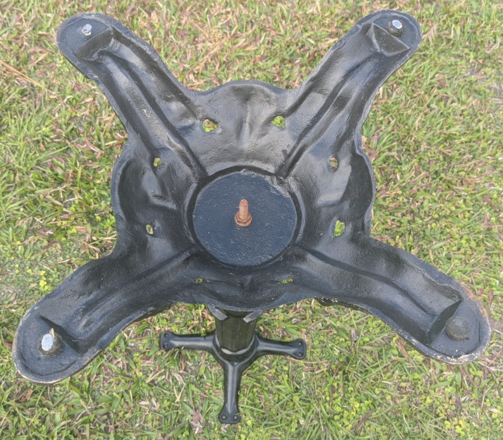 Vintage Cast Iron Industrial Bistro Table Base Solid