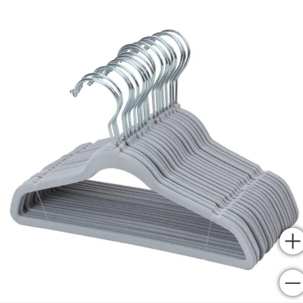 Flocked Kids Hangers, 60-pack, New