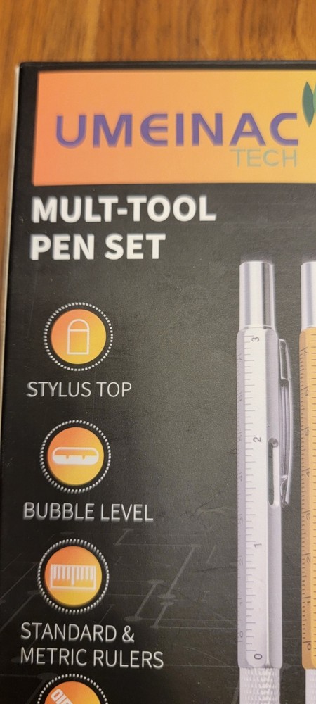 UMEINAC 5 Pack Multitool Pen Set, 7 in 1 Multitool Tech Tool Pen for Men, Constr