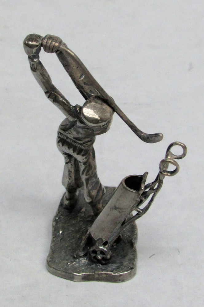 STERLING SILVER MINIATURE 2.5" MID SWING GOLFER