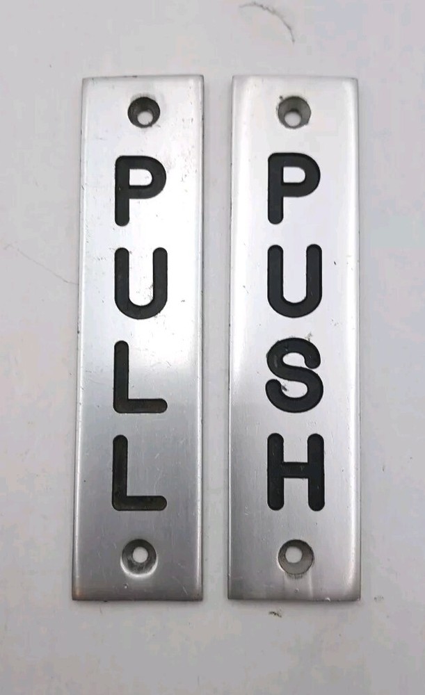 Small Antique Vintage Door Plates Push Pull Plates Door Hardware