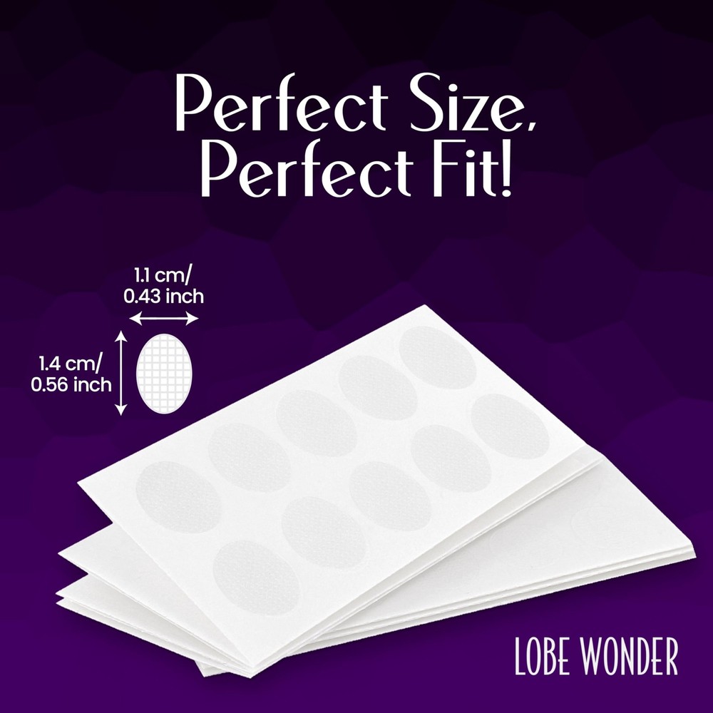 Lobe Wonder - The Original Ear Lobe Support Patch For Pierced Ears -