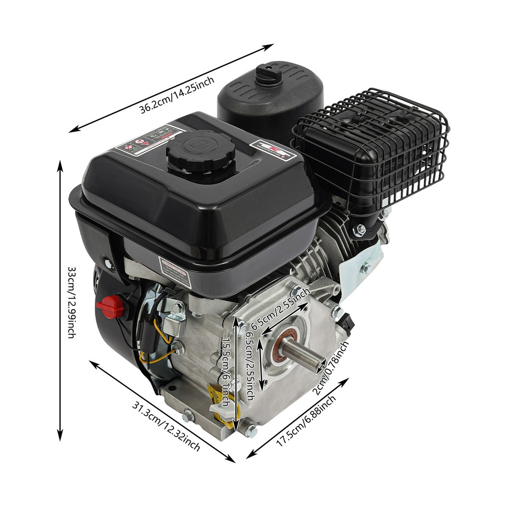 212cc 7.5HP 4-Stroke Gasoline Engine Steel Start Engine Pull Start