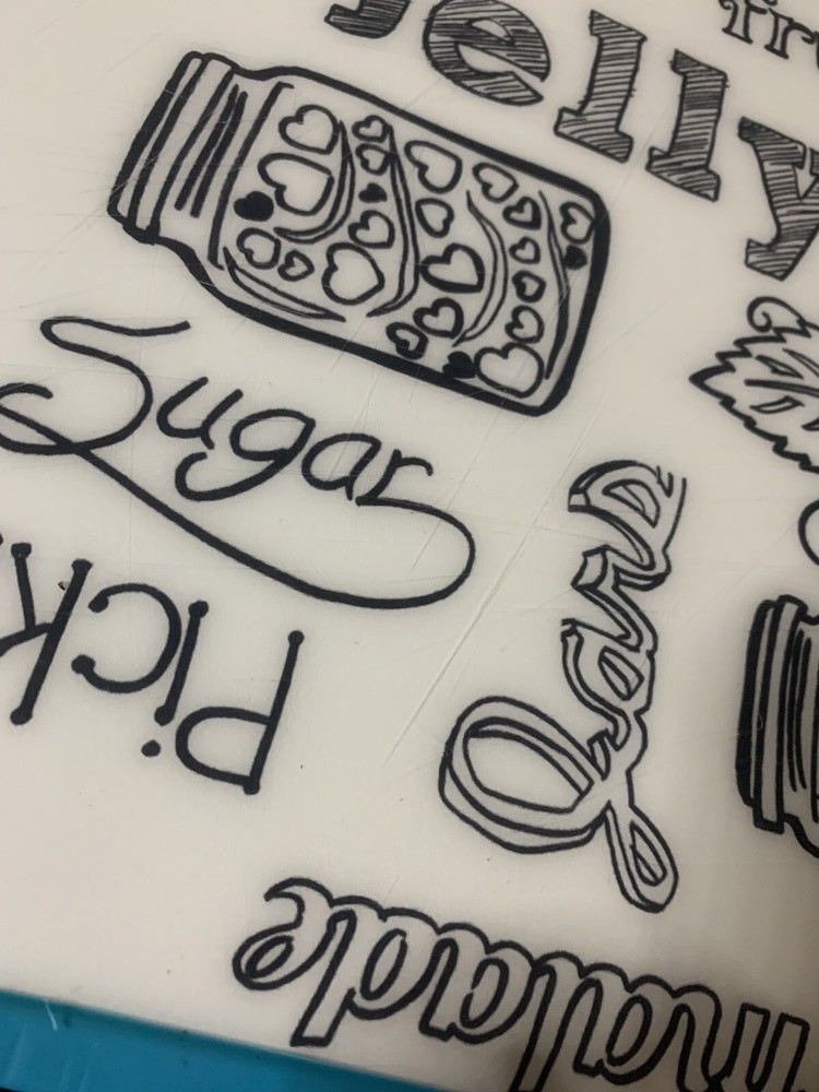 Turquoise Cutting Board Used