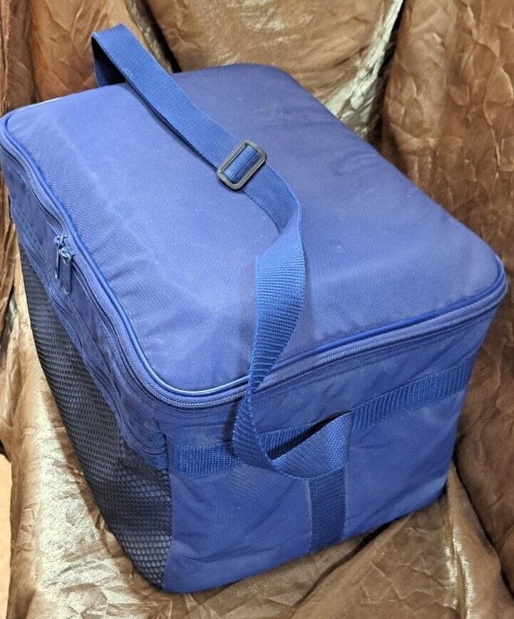 VTG TUPPERWARE INSULATED COOLER BAG/CASE W/HANDLE & 2 LARGE HINGED CONTAINERS