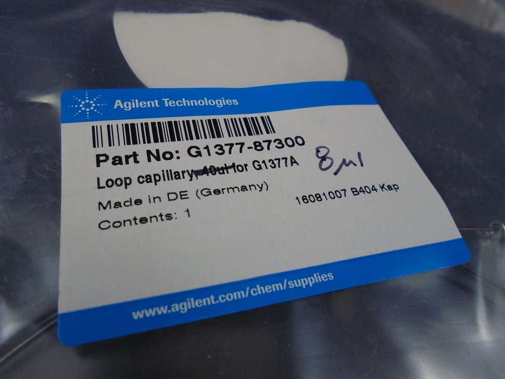 AGILENT Laboratory Autosampler 8µL Sample Loop Capillary Assembly G1375-87315