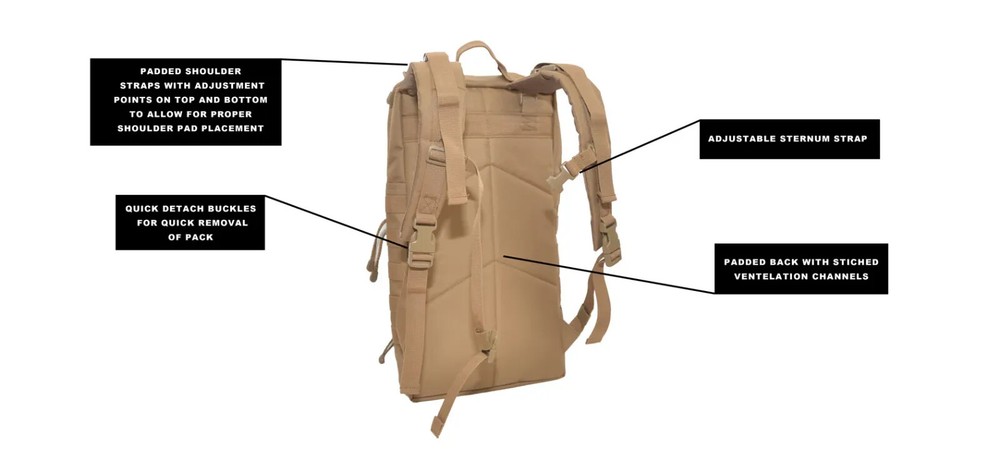 Tactical Backpack Range Bag, Magazine Holder, Hydration Bladder Outlet, Molle