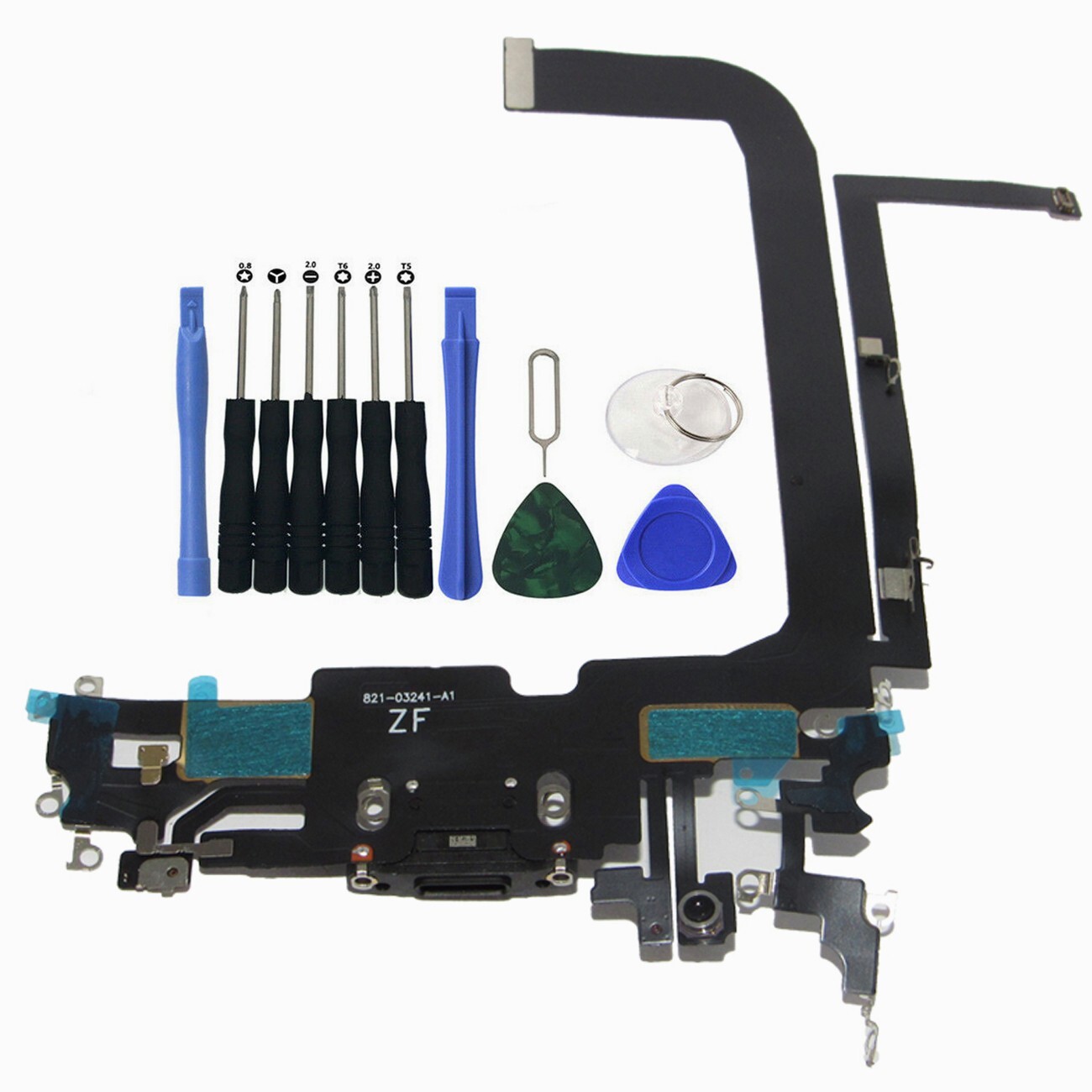 OEM IPhone 13pro max Charger Charging Port Dock MIC Headphone Flex Cable Black