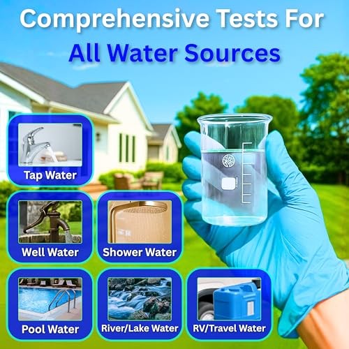 Evviva Sciences Water Bacteria Test Kit – 10 Tests for Total Bacteria,