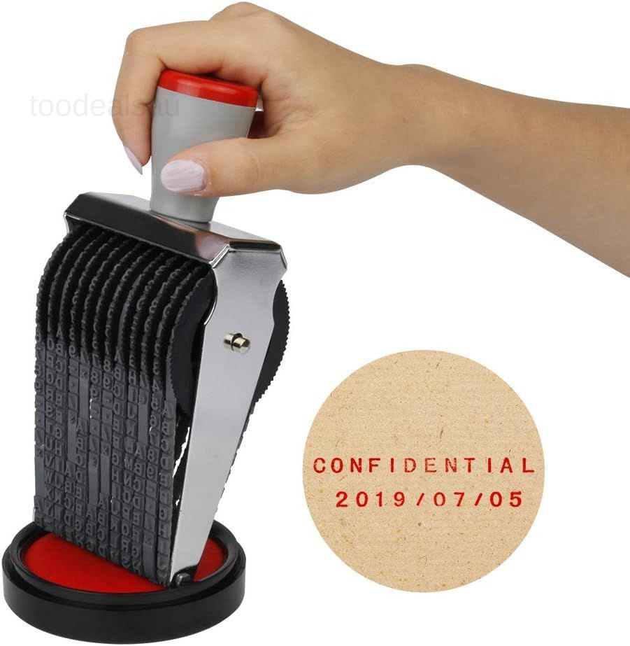12 Digits Roller Stamp Personalized 6 x 7.8 x 16.8 centimeters, 12