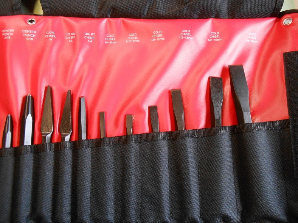 Mayhew Tools 61050 24 Pc. Punch & Chisel Set in Tool Roll