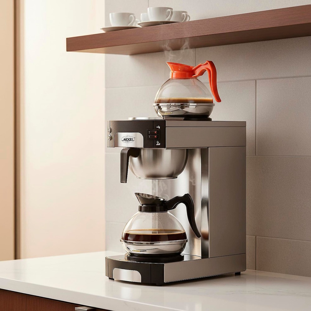 Global Industrial Automatic Coffee Maker 2 Warmers Without Decanter