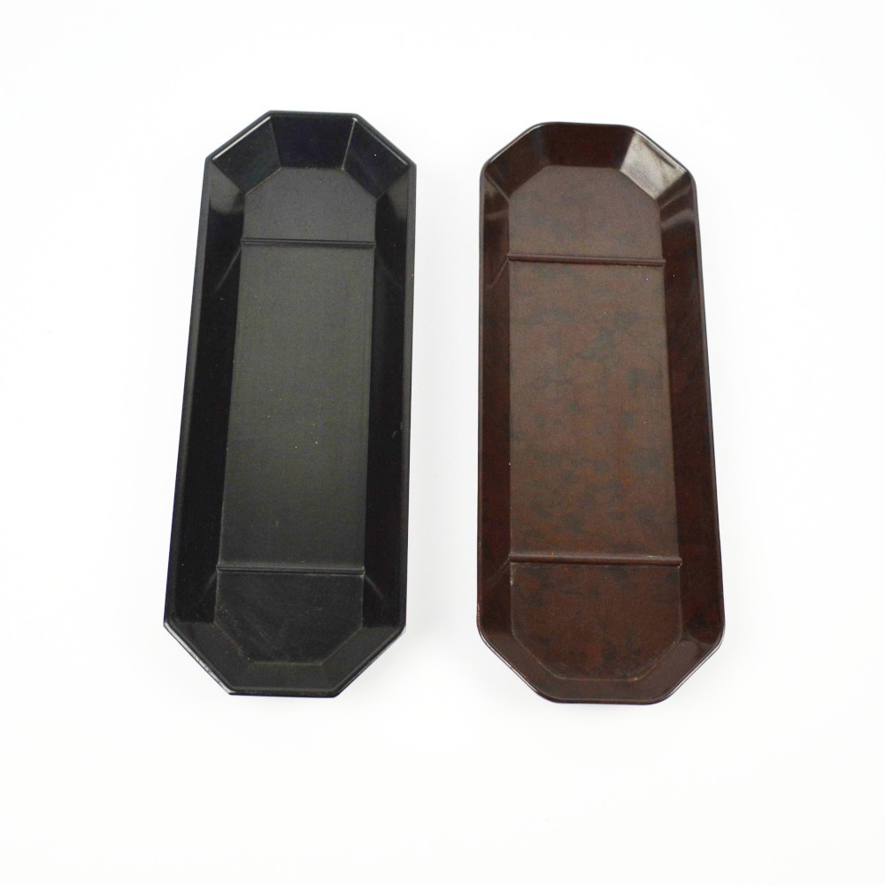 2 X Vintage Pen Tray - Bakelite - Desk - Octagonal