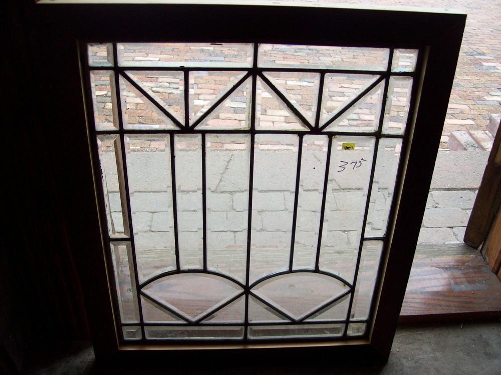 arts and crafts beveled glass window    (SG 1492)