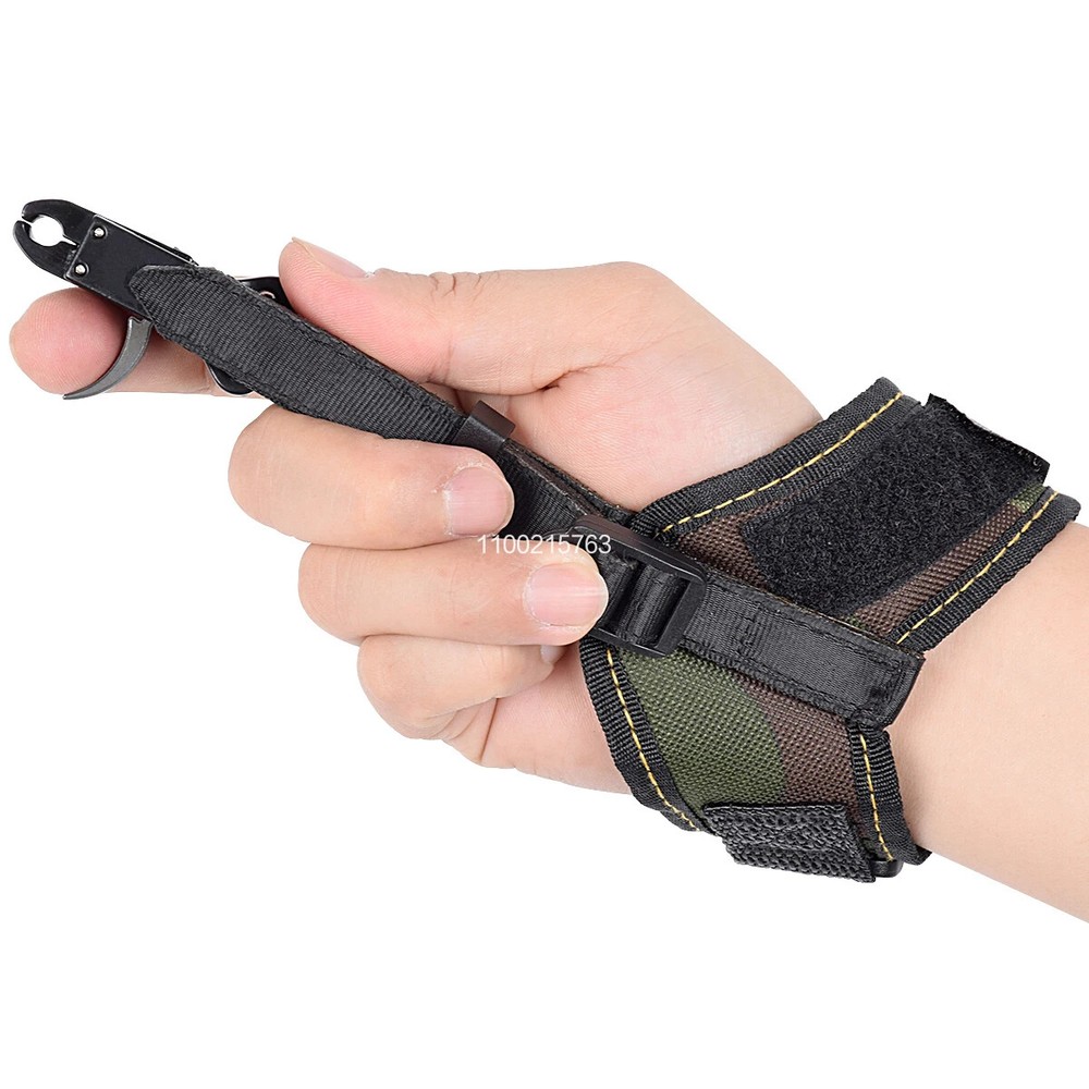 Archery Release  Bow Caliper Release Adjustable Black Wrist Strap Hunting Wrist