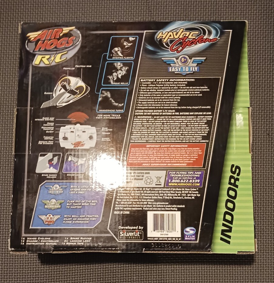 Air Hogs R/C Havoc Cyclone Remote Control Indoor Stunt Flyer