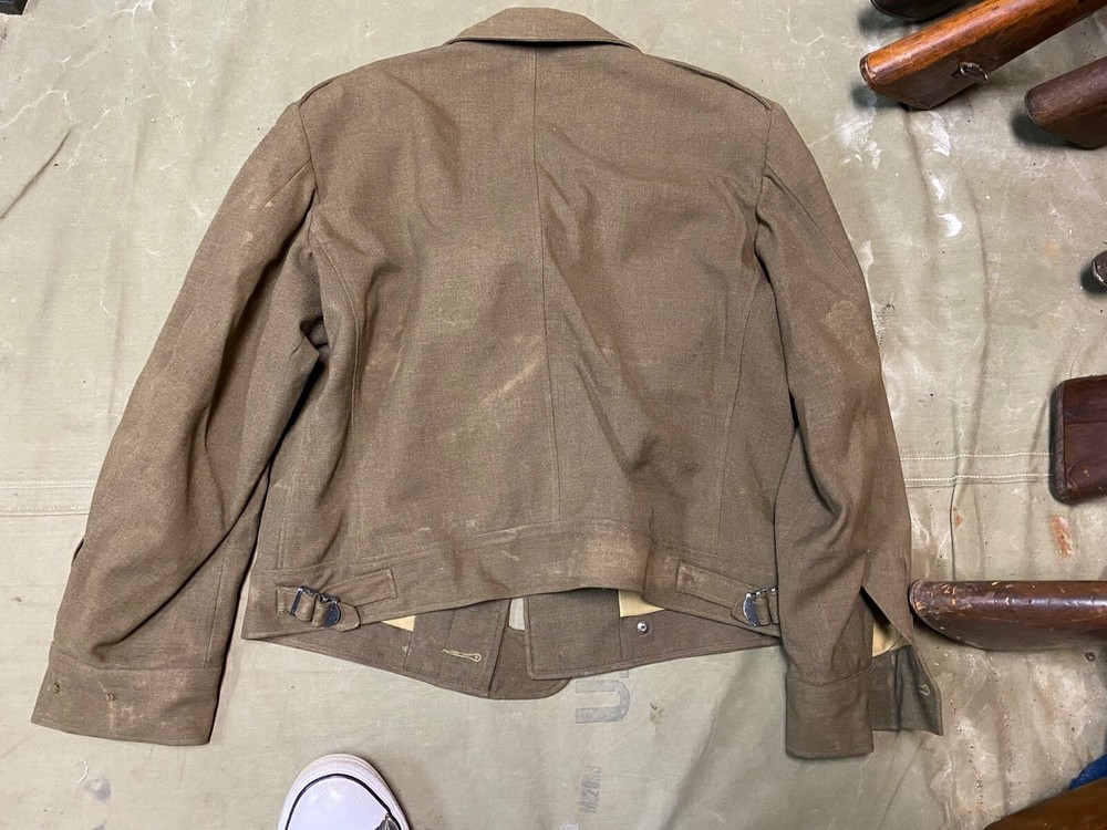 ORIGINAL WWII US ARMY EM NCO M1944 CLASS A IKE JACKET- SMALL SHORT 38S