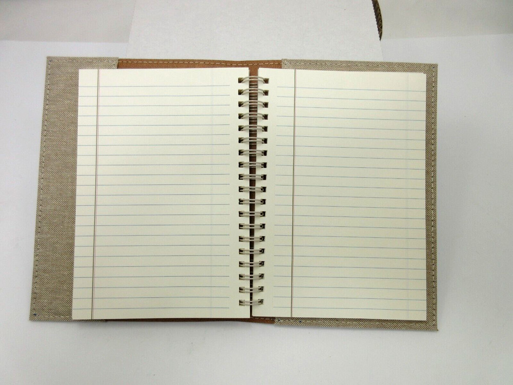 Metropolis Refillable Notebook 7" Leather Cover Spiral Insert Graphic Image Blue