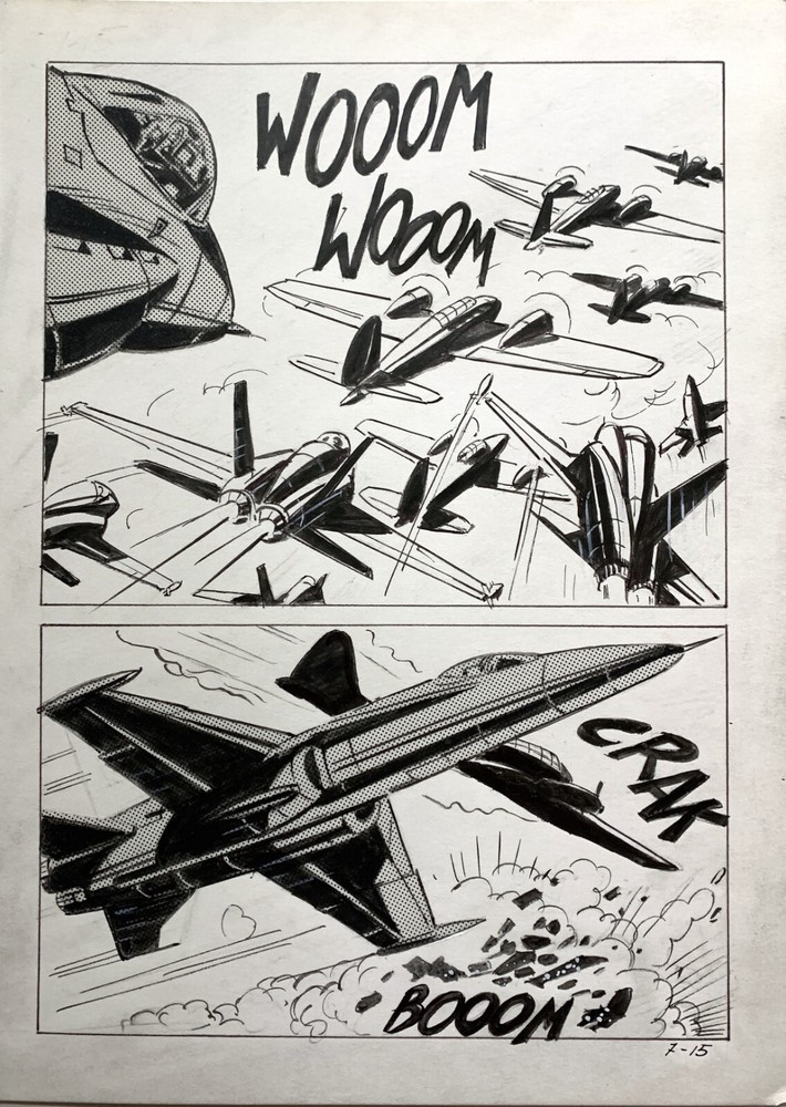 ORIGINAL TABLE Dart Comics Heroic Heroic Necklace Airplanes