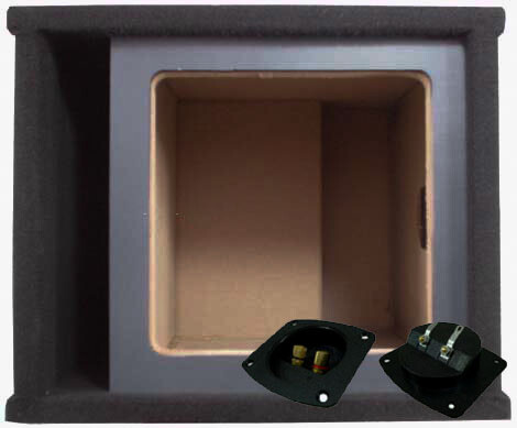 Car Audio Single 10" Vented Square Paintable Sub Box fits Kicker L7 Subwooofer