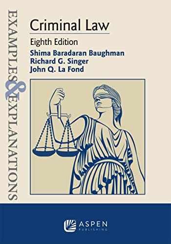 Examples & Explanations for Criminal - Paperback, by Singer Richard G.; - Good
