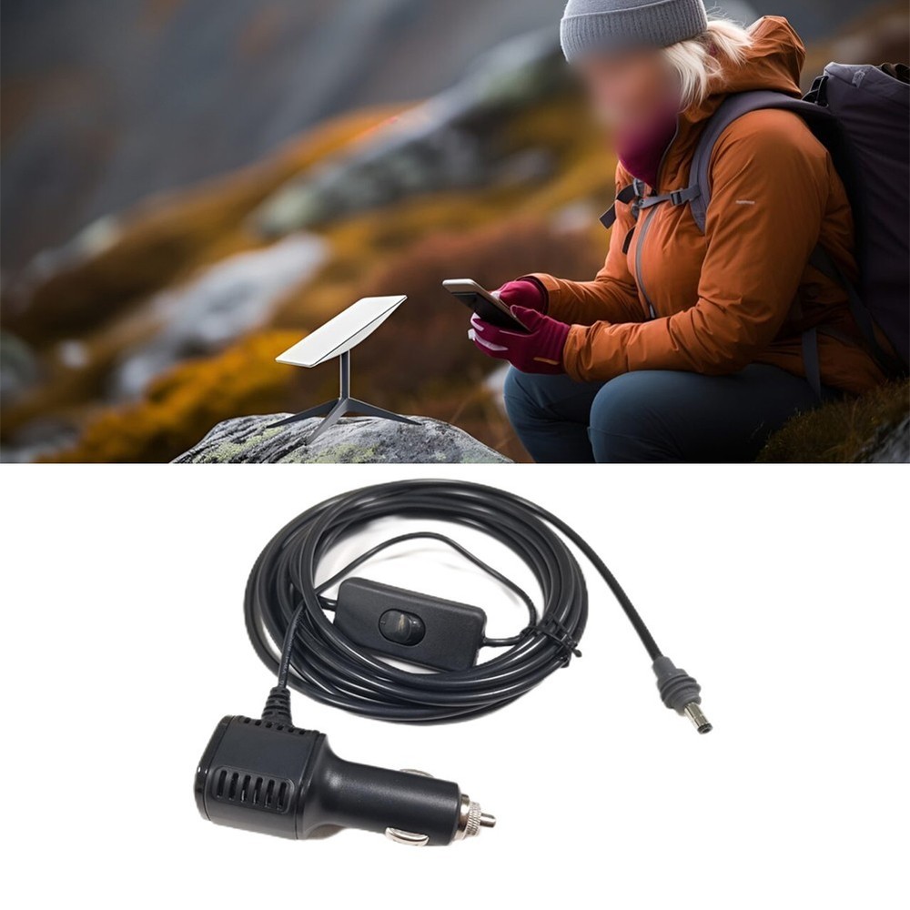 Multi Device Compatible 5M Vehicle Charger Power Cable with Real Voltmeter