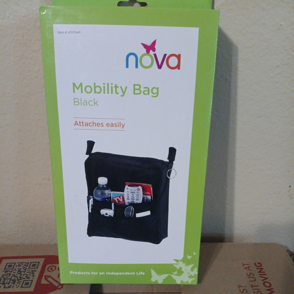 Mobility Hanging NOVA GO Mobility Pouch Tote Bag Attach Easily Walker Wheelchair