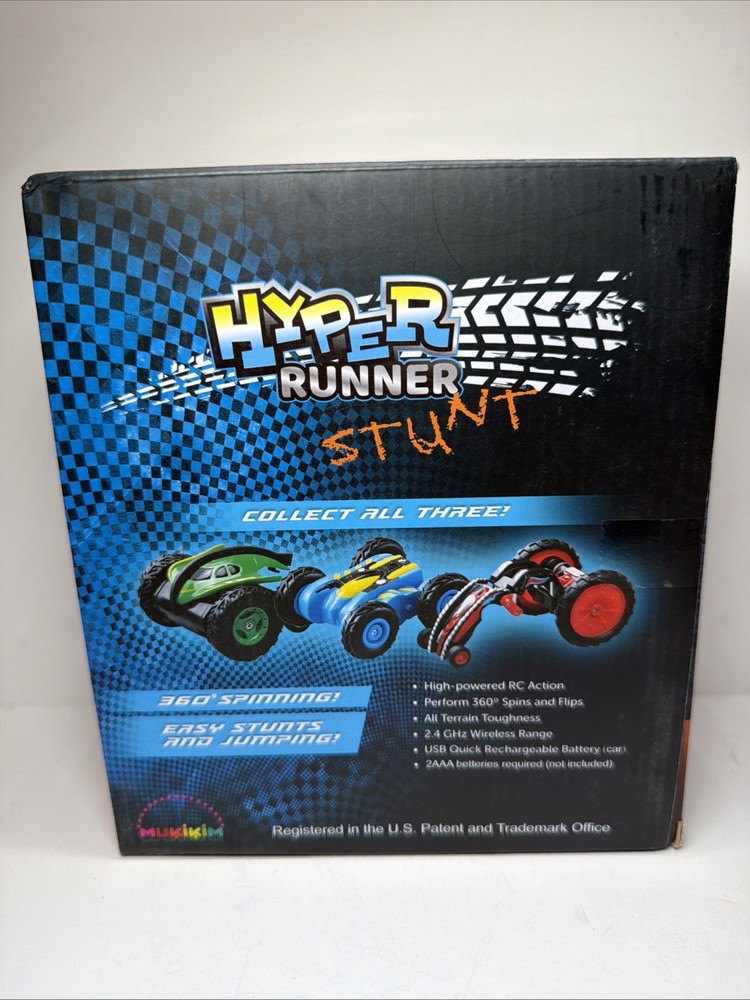 Hyper Runner Stunt Remote Control Race Car Performs High-Speed Stunts RED NEW