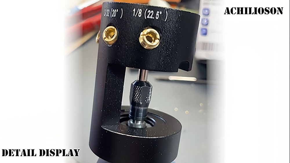 Tungsten Electrode Sharpener - 4 Cut-Off Slots, 10°-22.5° Angles, Precision Grin