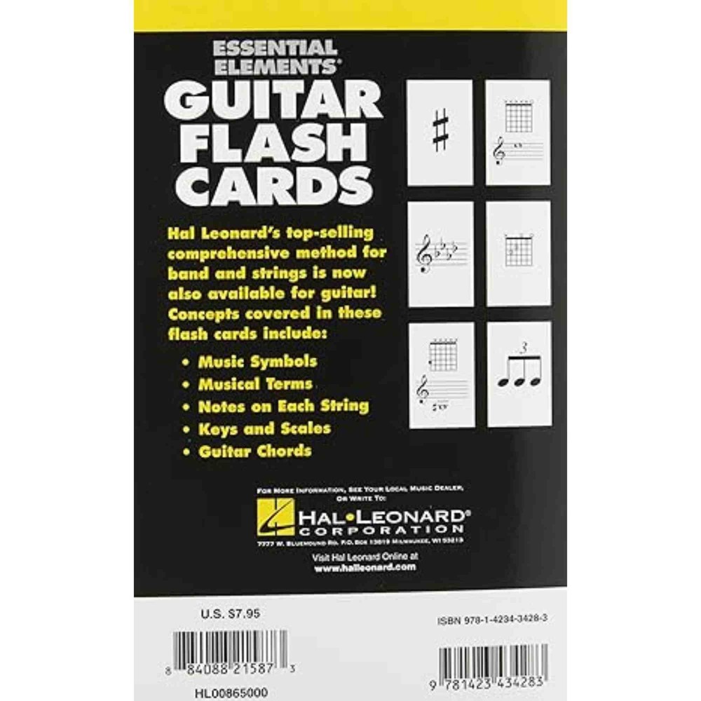 Essential Elements Guitar Flash Cards, 96 Cards For Beginning Guitar, Flash