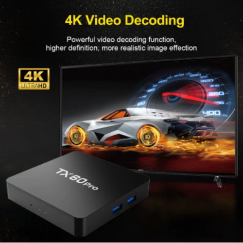 Velec TX60 Pro Smart TV Box Android 16 16+256GB 4K Video Decoding High-End