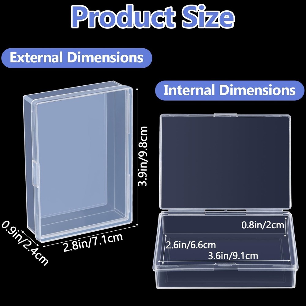 Jeffbaubl 24 Pcs Playing Card Case,Empty Plastic Card Deck Boxes,Clear Cards ...