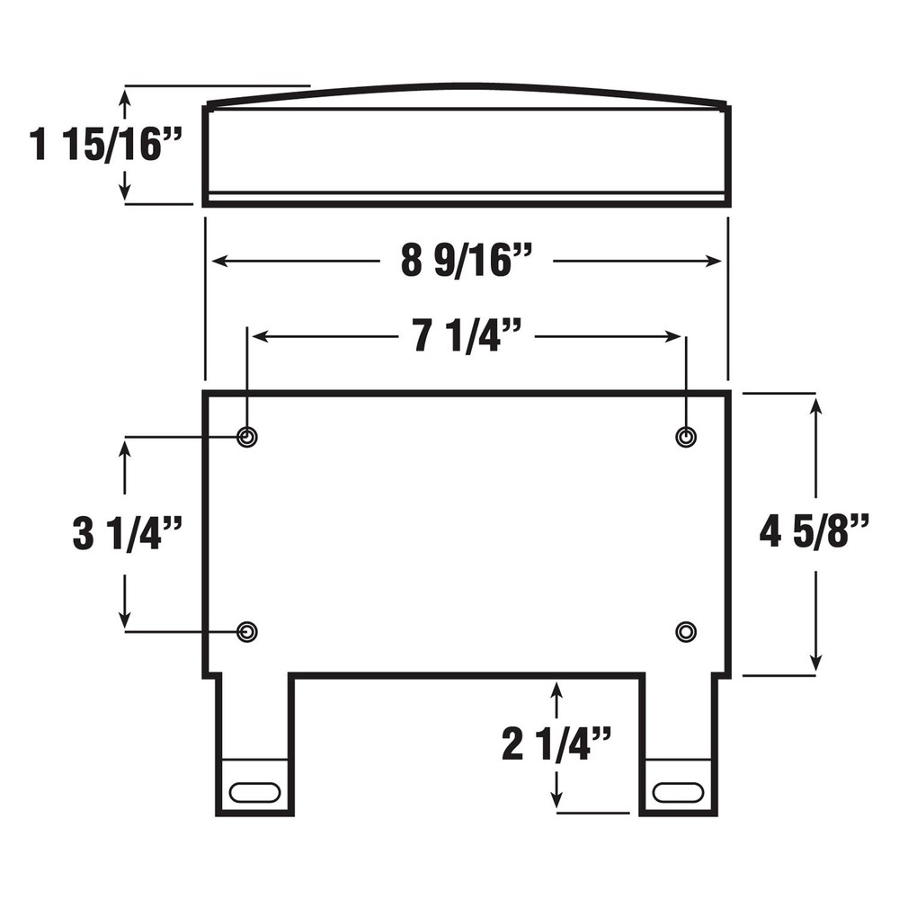 Peterson 8.6"x4.6" Reflectorized Red Rectangular Bolt-on Mount Tail Lights