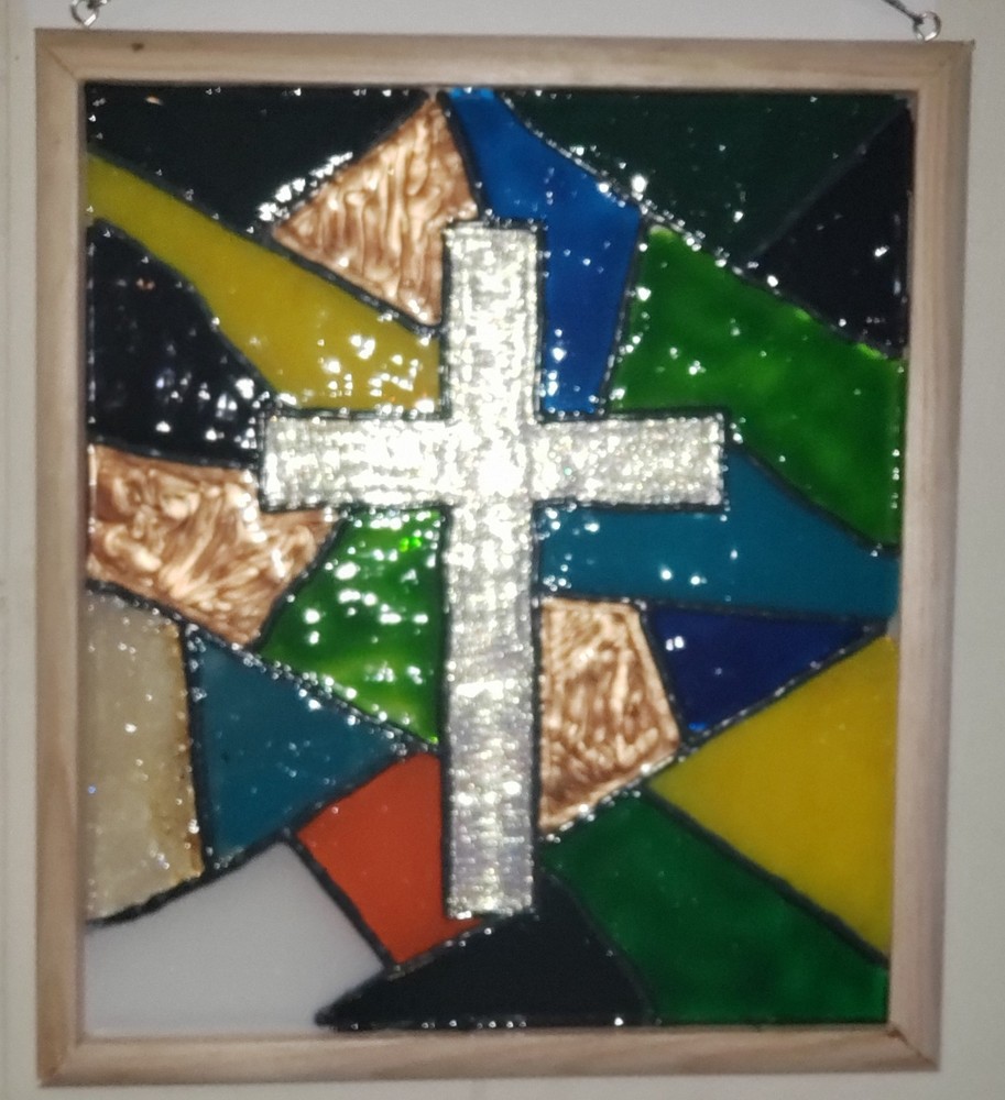 Hand Painted Stain Glass Framed Panels