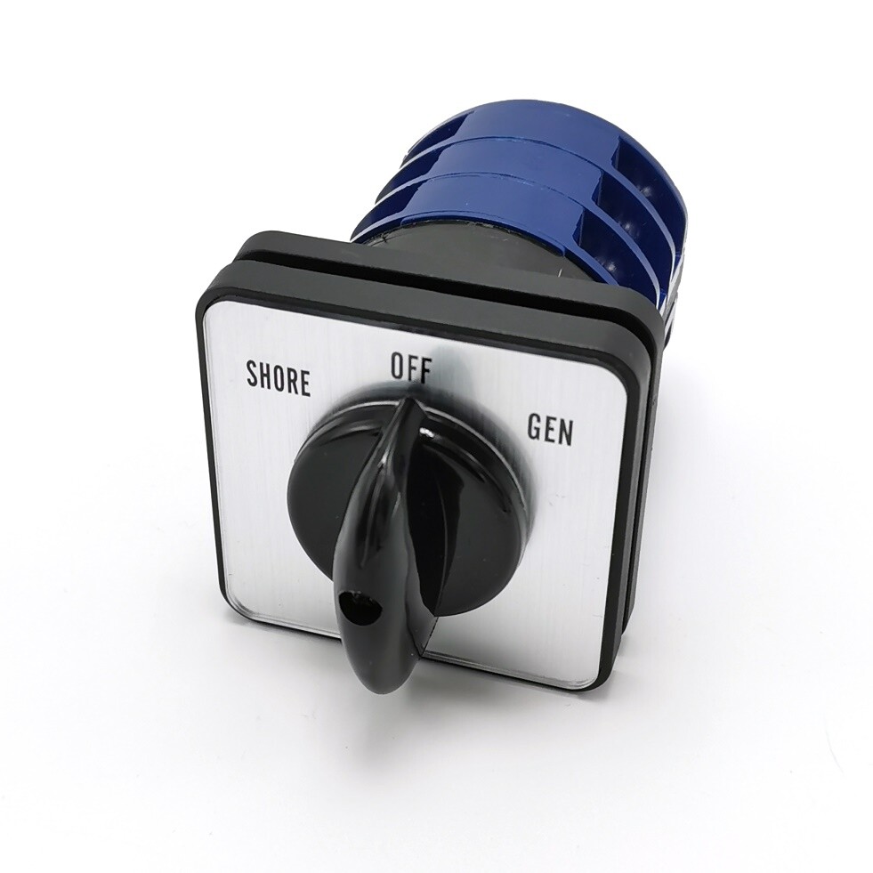 30 Amp Transfer Switch,Shore-Off-Gen Rotary Switch for RV,Motorhome,Truck,Boat