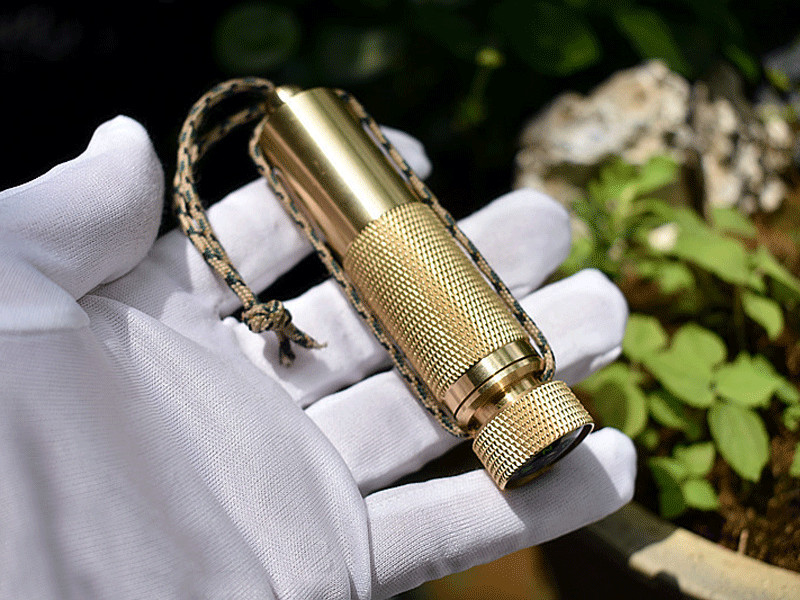 EDC Brass Waterproof Pill Case Container Box Pendant Compass Multi Tool Gift