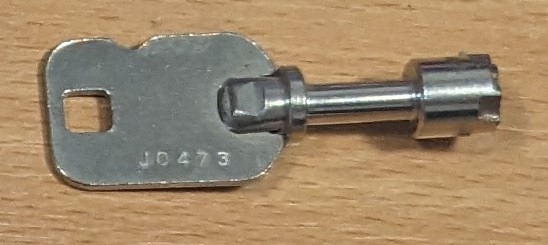 GREENWALD MONEY BOX REPLACEMENT KEY (SAME AS GW 8-166-1) CODED J0473