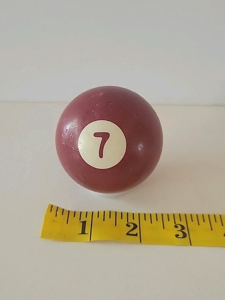 Vintage No. 7 Solid Red Pool Ball Billiard 2" Replacement (S)