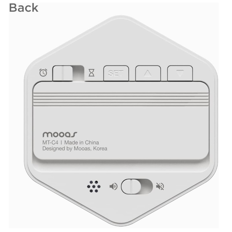 Hexagon Cube Digital Timer Clock, Pomodoro, Count Up/Down, White